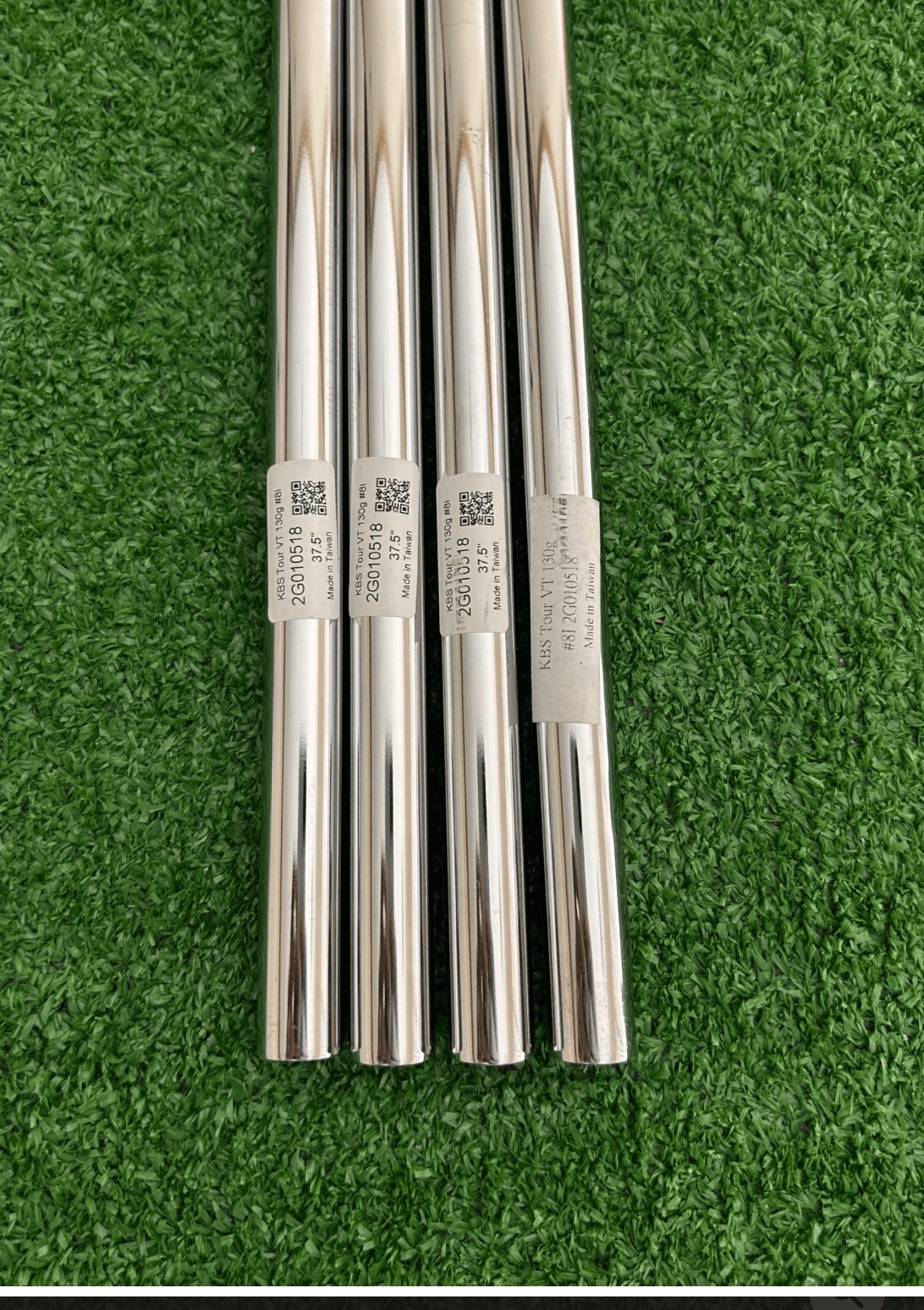 KBS Tour-V 130g Extra Stiff Wedge Shafts Uncut 37.5” 4pc Set — pre-owned golf club